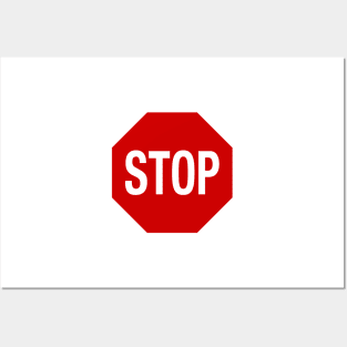 Stop Sign Symbol In Red Posters and Art